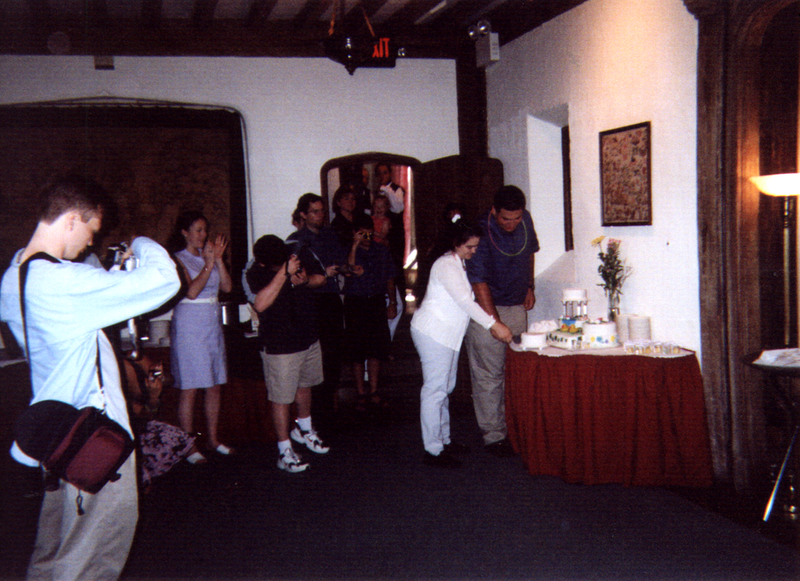 Jen and Neil Cutting the Cake