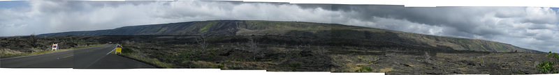Volcano National Park Panoramic - Lava Flows
