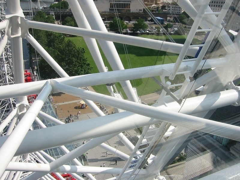 Looking down from the London Eye