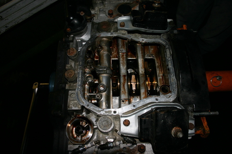 Beginning disassembly of the motor