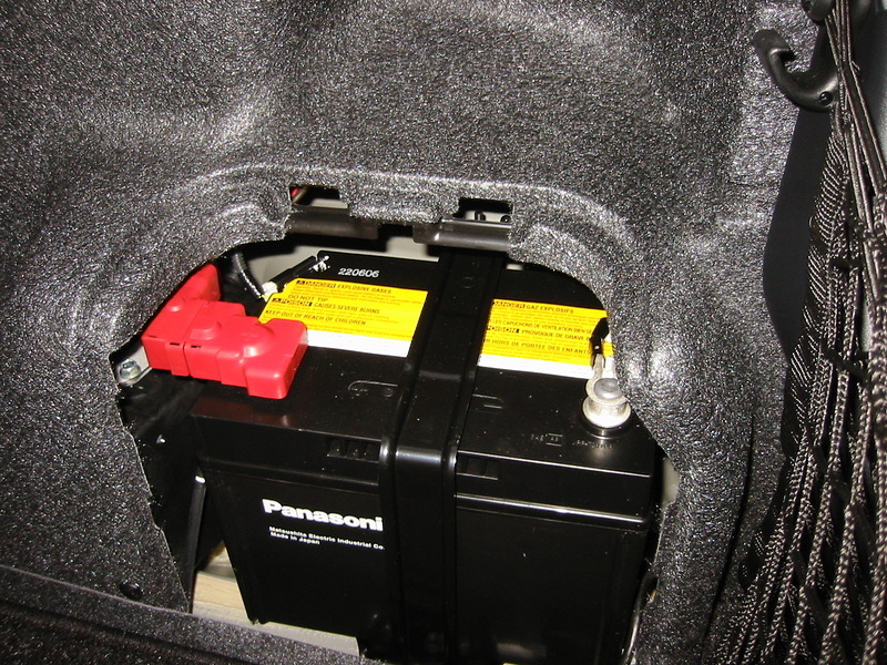 Battery (12 V) Close-Up with No Cover