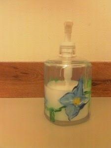 Flowery Soap Bottle