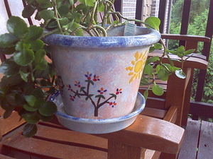 Tree Pattern Plant Pot - Angle 2