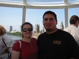 Jen and Neil in the London Eye